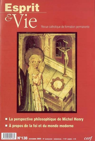 Esprit et vie, n° 138