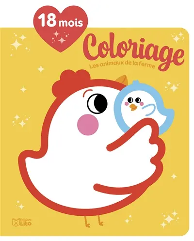 Les animaux de la ferme : 18 mois : coloriage
