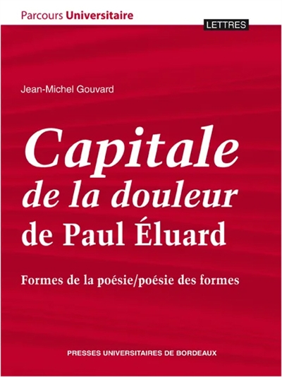 Capitale de la douleur de Paul Eluard : formes de la poésie, poésie des formes