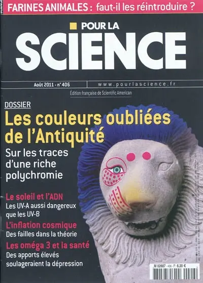 Pour la science, n° 406. Les couleurs oubliées de l'Antiquité : sur les traces d'une riche polychromie
