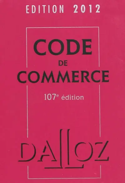 Code de commerce : 2012