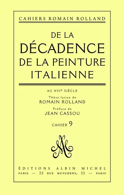 De la décadence de la peinture italienne au 16e siècle