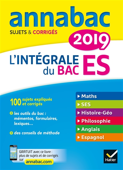 L'intégrale du Bac Es 2019