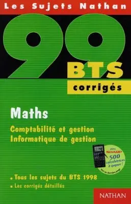 Maths, BTS 99, comptabilité et gestion, informatique de gestion