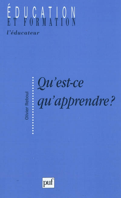 Qu'est-ce qu'apprendre ?