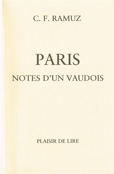 Paris : notes d'un Vaudois