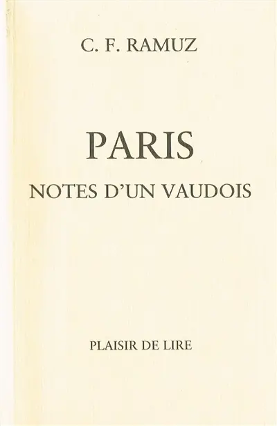 Paris : notes d'un Vaudois