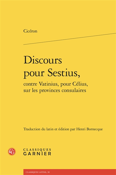 Discours pour Sestius,...