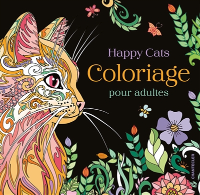 Happy cats : coloriage pour adultes
