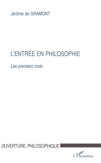 L'entrée en philosophie : les premiers mots