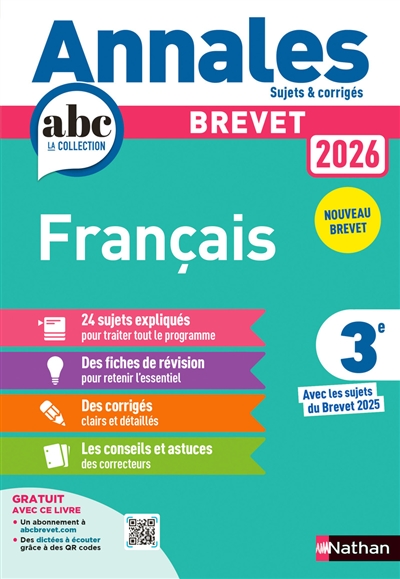 Français 3e : brevet 2026
