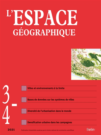 Espace géographique, n° 3-4 (2021). Changements dans l'occupation du sol : études de cas