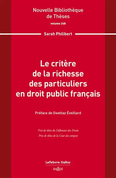 Le critère de la richesse des particuliers en droit public français