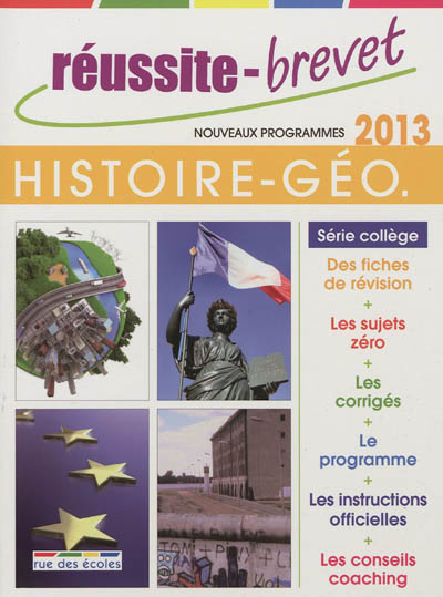 Histoire-géographie, éducation civique, série collège : nouveaux programmes 2013