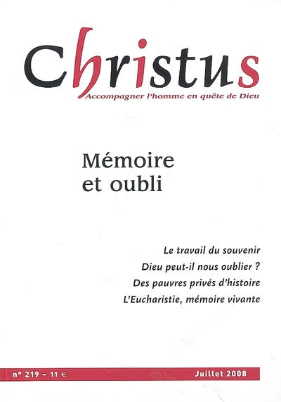 Christus, n° 219. Mémoire et oubli