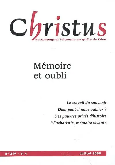 Christus, n° 219. Mémoire et oubli