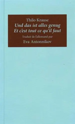 Und das ist alles genug. Et c'est tout ce qu'il faut