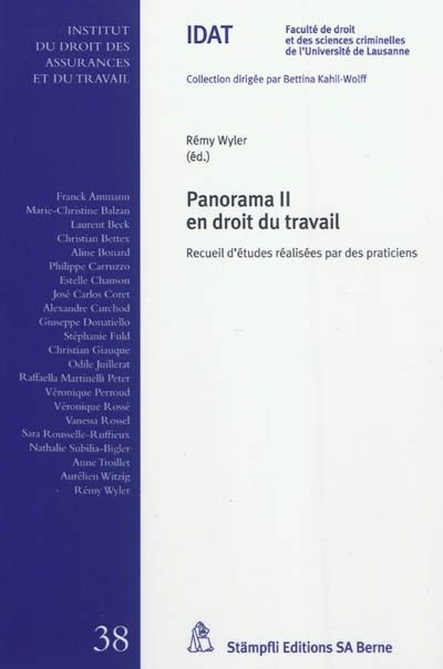 Panorama en droit du travail : recueil d'études réalisées par des praticiens. Vol. 2