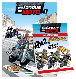 Les fondus de moto : pack tome 1 + calendrier 2020