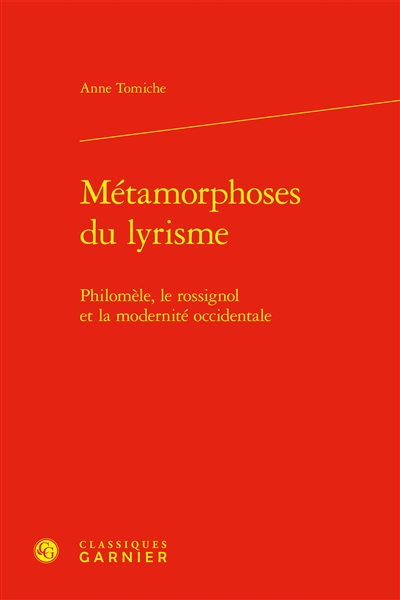 Métamorphoses du lyrisme :...