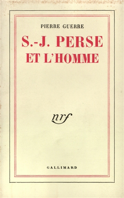 Saint-John Perse et l'homme