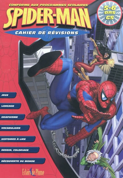 Spiderman cahier de révisions, maternelle grande section, 5-6 ans