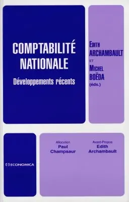 Comptabilité nationale : développements récents