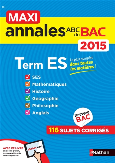 Maxi annales du bac 2015,...