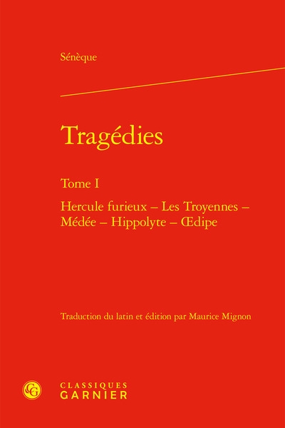 Tragédies. Vol. 1