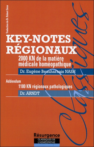2.000 key-notes régionaux de la matière médicale homéopathique. 1.180 key-notes régionaux pathologiques : addendum