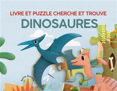 Dinosaures : livre et puzzle cherche et trouve