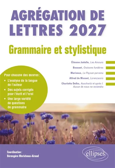 Agrégation de lettres 2027 : grammaire et stylistique