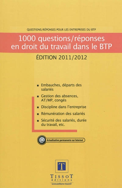 1.000 questions-réponses en droit du travail dans le BTP