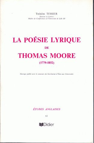 La poésie lyrique de Thomas Moore