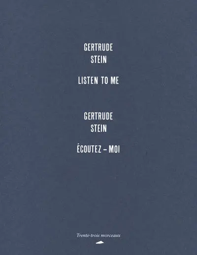 Ecoutez-moi. Listen to me