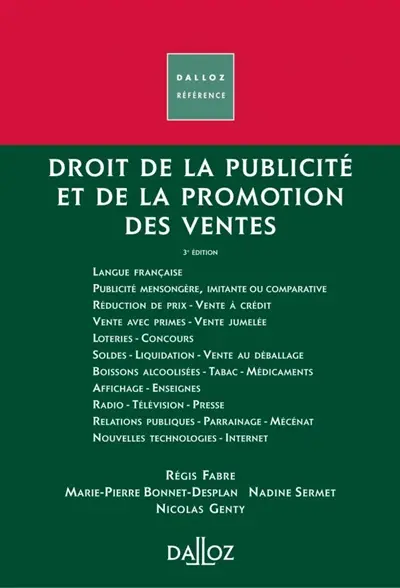 Droit de la publicité et de la promotion des ventes