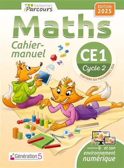 Cahier-manuel iParcours maths CE1 (édition 2025)