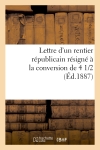 Lettre d'un rentier...