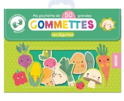 Les légumes : ma pochette de 50 grandes gommettes