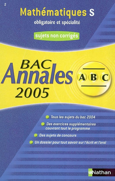 Mathématiques S : sujets...