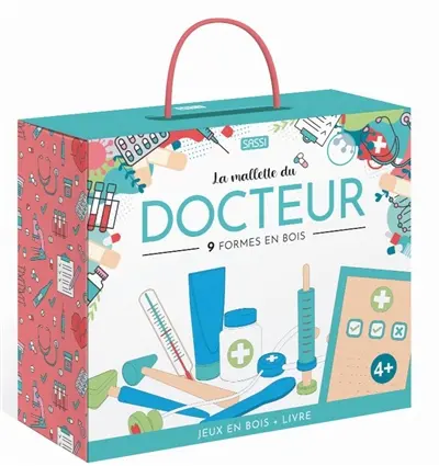 La mallette du docteur : 9 formes en bois