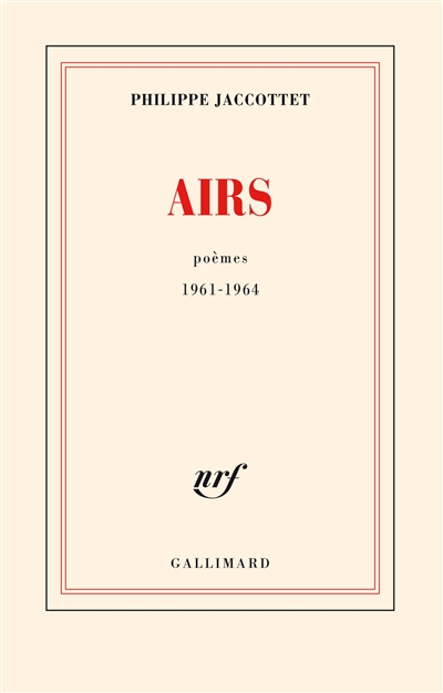 Airs : poèmes 1961-1964