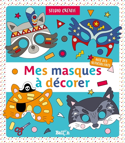 Mes masques à décorer : bleu