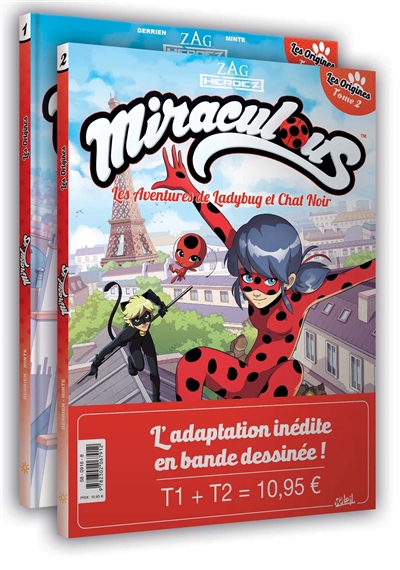 Miraculous : les aventures de Ladybug et Chat Noir : pack T1 + T2