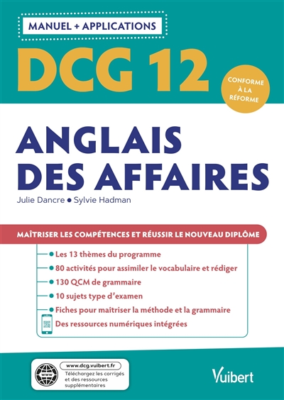 DCG 12, anglais des affaires : manuel + applications