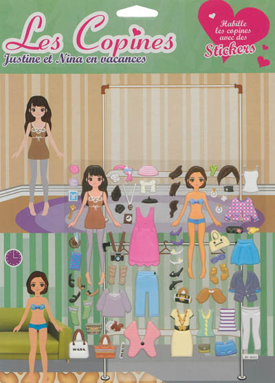 Justine et Nina en vacances : stickers
