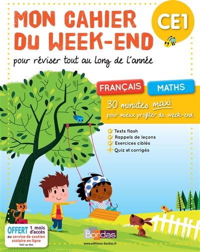Mon cahier du week-end, CE1 : français, maths : 30 minutes maxi pour mieux profiter du week-end