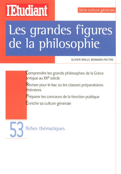 Les grandes figures de la philosophie : les grands philosophes de la Grèce antique au XXe siècle