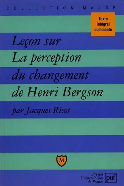Leçon sur la perception du changement de Bergson