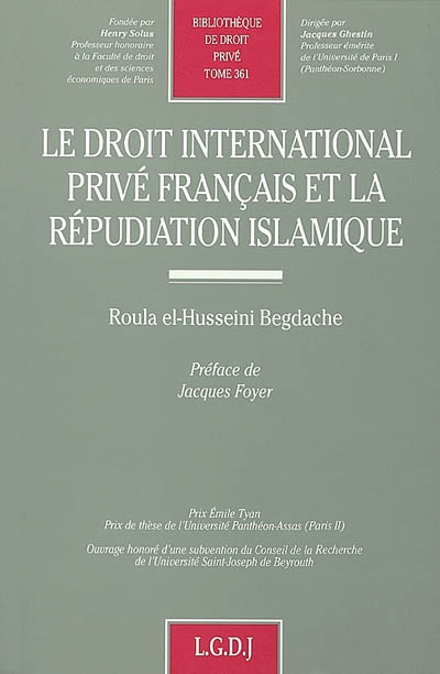 Le droit international privé français et la répudiation islamique